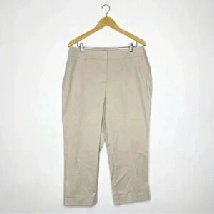 Ann Taylor The Crop Mid Rise Slim Leg Pants Size 12 NWT Khaki